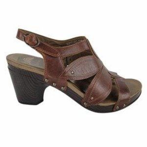 Dansko Nina Leather Slingback Heeled Sandals